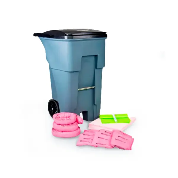 NEW PIG Kit Anti-Derrames Para Químicos y Ácidos Envase de 240 Litros